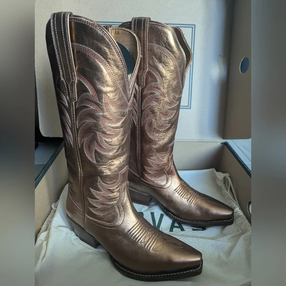 NWT Tecovas Annie Copper Snip Toe Cowgirl Boots Size 8 - Picture 3 of 8